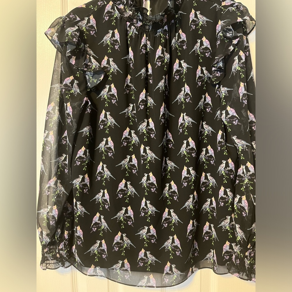 Ted Baker Bird Blouse Ted Size 4 (US 10 approx)